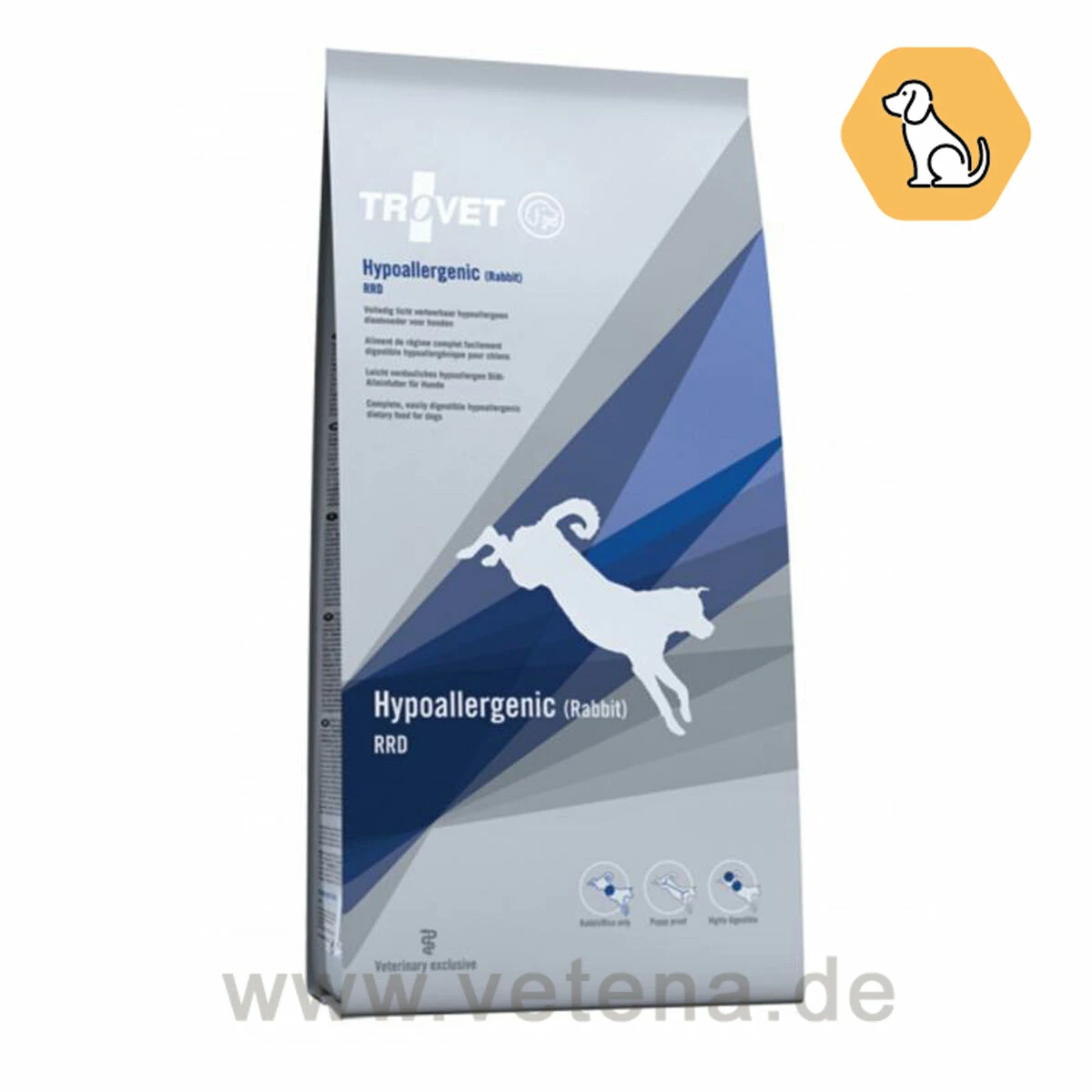 Trovet Hypoallergenic Kaninchen-Reis RRD Trockenfutter Für Hunde 1 Trovet Hypoallergenic Kaninchen-Reis RRD Trockenfutter Für Hunde